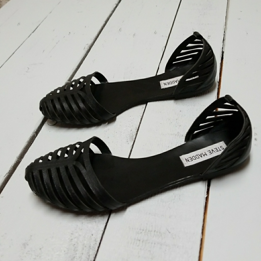 Steve Madden Torra Black Flats Size 6